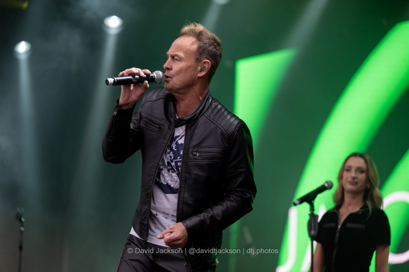 Jason Donovan on stage at Let’s Rock Northampton at Delapré Park on Saturday, June 15, 2024. Photo by David Jackson.
