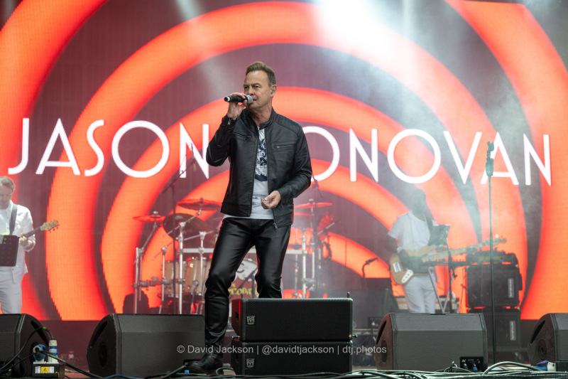 Jason Donovan on stage at Let’s Rock Northampton at Delapré Park on Saturday, June 15, 2024. Photo by David Jackson.