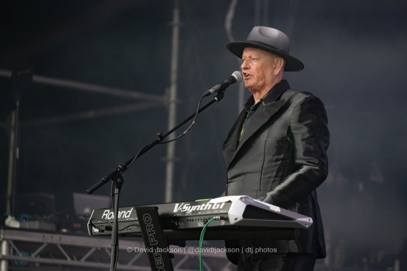 Heaven 17 on stage at Let’s Rock Northampton at Delapré Park on Saturday, June 15, 2024. Photo by David Jackson.