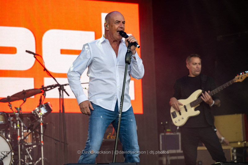 Go West on stage at Let’s Rock Northampton at Delapré Park on Saturday, June 15, 2024. Photo by David Jackson.