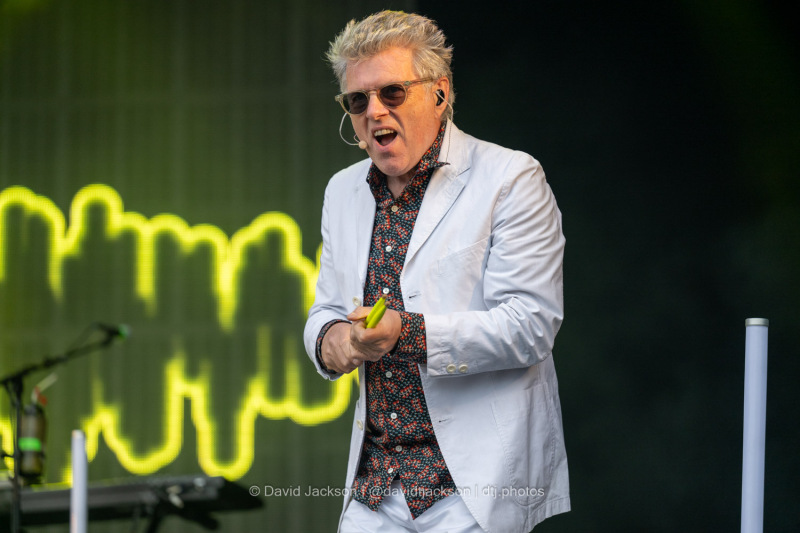 Tom Bailey on stage at Let’s Rock Northampton at Delapré Park on Saturday, June 15, 2024. Photo by David Jackson.