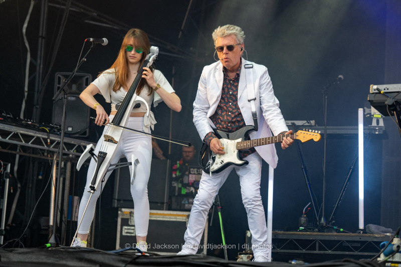 Tom Bailey on stage at Let’s Rock Northampton at Delapré Park on Saturday, June 15, 2024. Photo by David Jackson.
