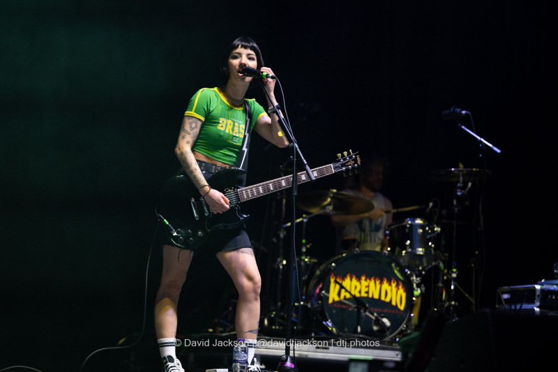 Karen Dio on stage at the bp pulse LIVE arena in Birmingham on Thursday, March 13, 2025. Photo by David Jackson.