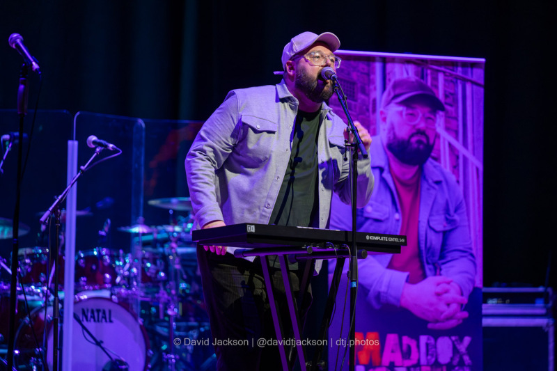Maddox Jones on stage at the Town Hall in Birmingham on Sunday, April 14, 2023. Photo by David Jackson.