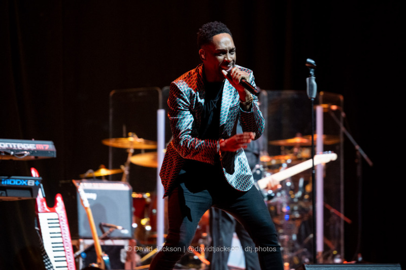 Lemar on stage at the Town Hall in Birmingham on Sunday, April 14, 2023. Photo by David Jackson.