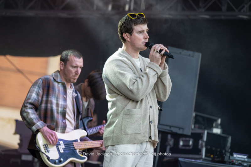 Woahgetter on stage at the Market Square in Northampton on Saturday, October 19, 2024, performing as part of a weekend of activities celebrating its official reopening. Photo by David Jackson.