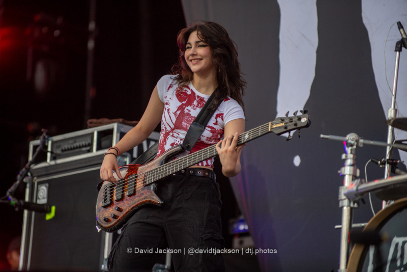 The Warning on stage at the National Bowl in Milton Keynes on Sunday, June 25, 2023. Photo by David Jackson.