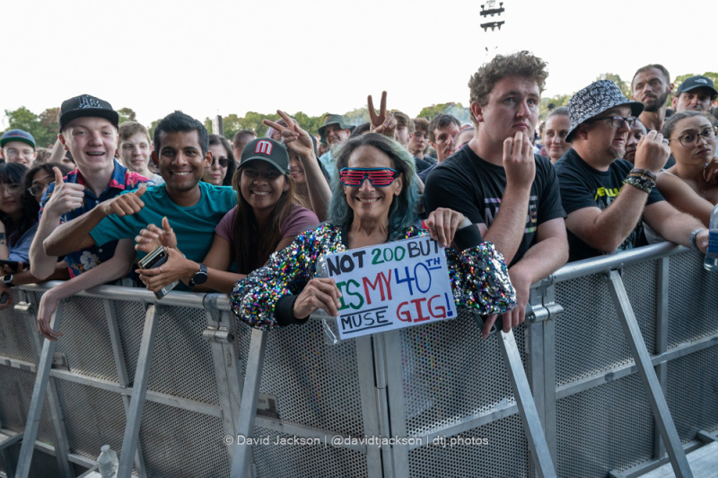 Fans inside the National Bowl in Milton Keynes on Sunday, June 25, 2023. Photo by David Jackson.