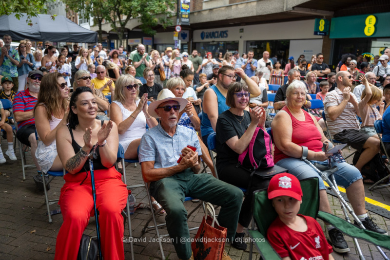 Crowds watching performances at the Northampton Music Festival on Sunday, September 10, 2023. Photo by David Jackson.