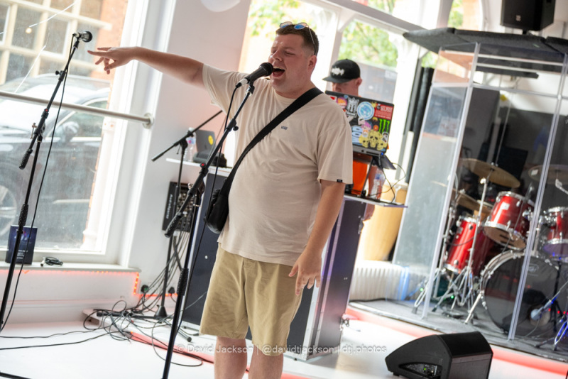 Nevmore performing on the Beats, Lyric & Poetry Stage at the Northampton Music Festival on Sunday, September 10, 2023. Photo by David Jackson.