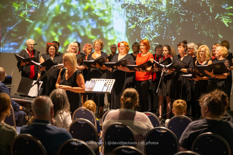 Queen Eleanor Choir performing on the Classical Stage at the Northampton Music Festival on Sunday, September 10, 2023. Photo by David Jackson.