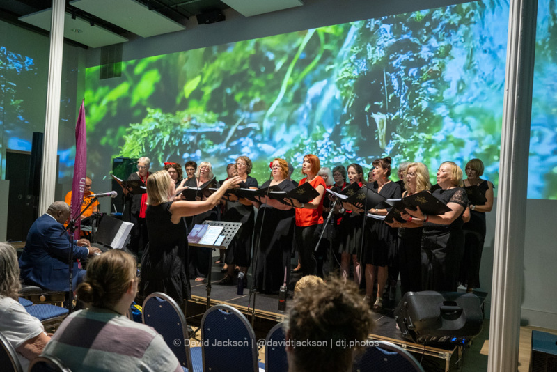 Queen Eleanor Choir performing on the Classical Stage at the Northampton Music Festival on Sunday, September 10, 2023. Photo by David Jackson.