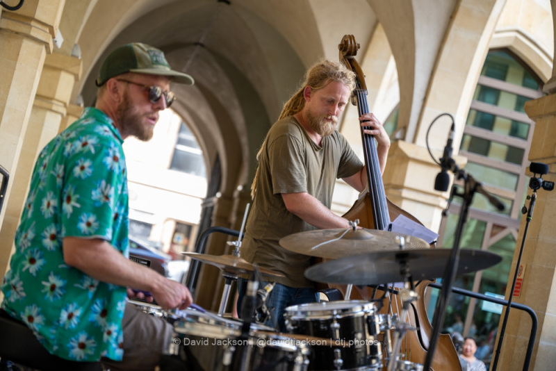 The Sam Montero Piano Trio performing on the Jazz Stage at the Northampton Music Festival on Sunday, September 10, 2023. Photo by David Jackson.