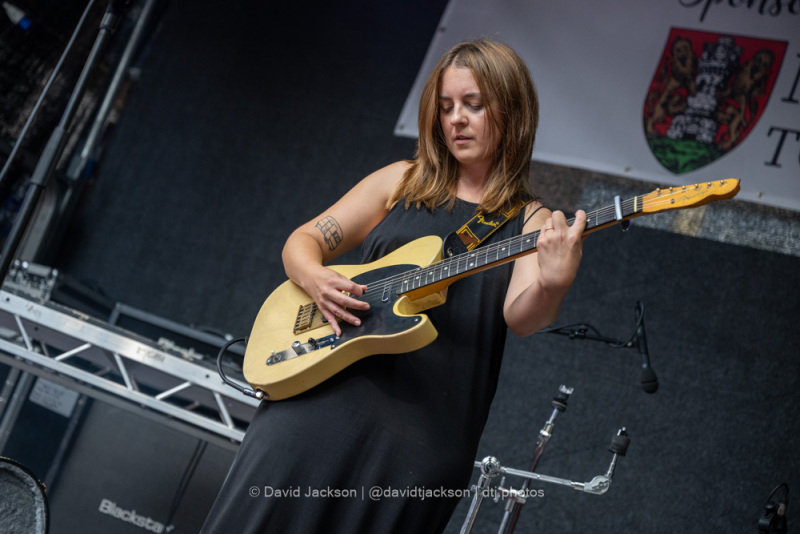 Charlotte Carpenter performing on the Main Stage at the Northampton Music Festival on Sunday, September 10, 2023. Photo by David Jackson.