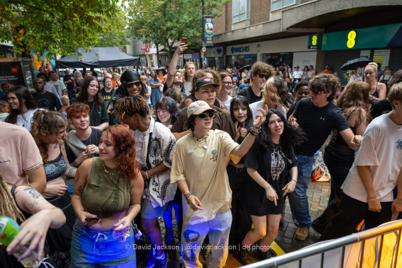 Crowds watching performances at the Northampton Music Festival on Sunday, September 10, 2023. Photo by David Jackson.