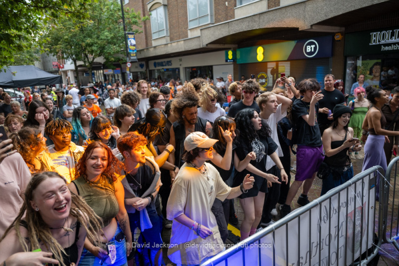 Crowds watching performances at the Northampton Music Festival on Sunday, September 10, 2023. Photo by David Jackson.