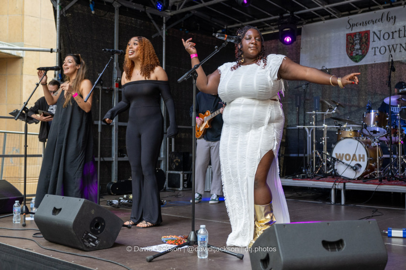 Nerissa And The Vibe performing on the Main Stage at the Northampton Music Festival on Sunday, September 8, 2024. Photo by David Jackson.