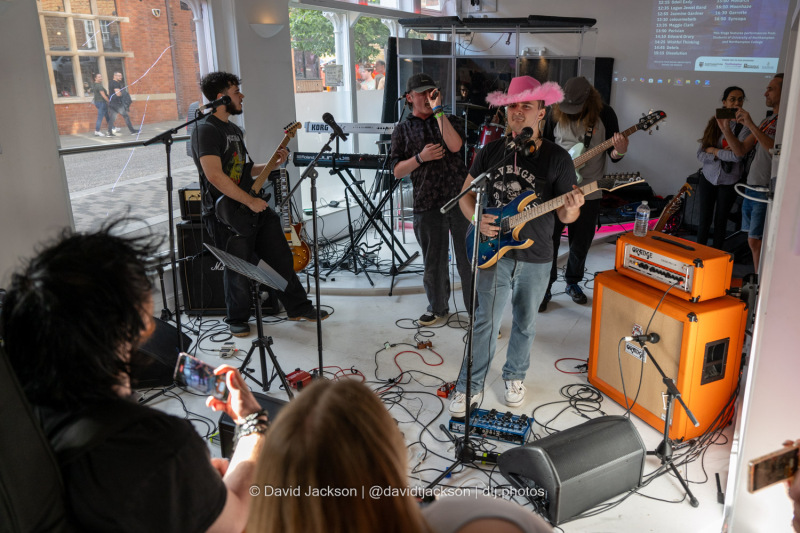 Garrotte performing on the Student Showcase Stage at the Northampton Music Festival on Sunday, September 8, 2024. Photo by David Jackson.