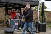 Kase The Myth performing on the Beat, Lyric & Poetry Stage at the Northampton Music Festival on Sunday, September 7, 2025. Photo by David Jackson.