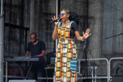 Banké Naya performing on the Main Stage at the Northampton Music Festival on Sunday, September 7, 2025. Photo by David Jackson.