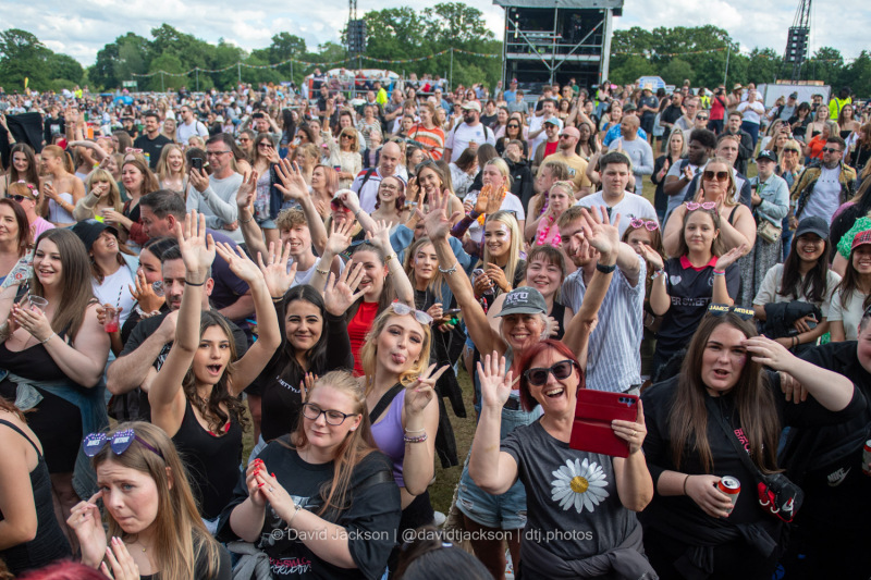 Fans watching acts perform at the A Perfect Day festival at Delapre Park in Northampton on Sunday, June 16, 2024. Photo by David Jackson.