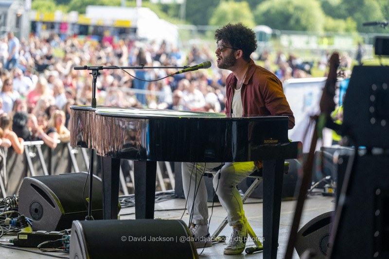 Billy Lockett on stage at the A Perfect Day festival at Delapre Park in Northampton on Sunday, June 16, 2024. Photo by David Jackson.