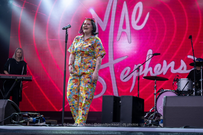 Mae Stephens on stage at the A Perfect Day festival at Delapre Park in Northampton on Sunday, June 16, 2024. Photo by David Jackson.