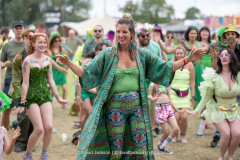 Festival goers at Shambala