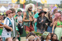 Festival goers at Shambala