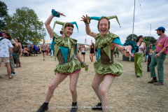 Festival goers at Shambala
