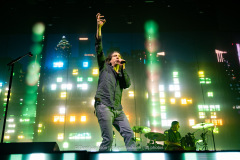 Snow Patrol on stage at the bp pulse LIVE Arena in Birmingham on Sunday, February 17. Photo by David Jackson.