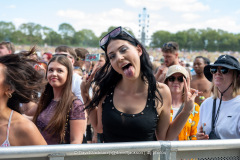 Fans watching acts perform at Tribes Unite at The National Bowl in Milton Keynes on Saturday, August 9, 2025. Photo by David Jackson.