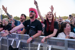 Fans watching acts perform at Tribes Unite at The National Bowl in Milton Keynes on Saturday, August 9, 2025. Photo by David Jackson.