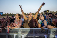 Fans watching acts perform at Tribes Unite at The National Bowl in Milton Keynes on Saturday, August 9, 2025. Photo by David Jackson.