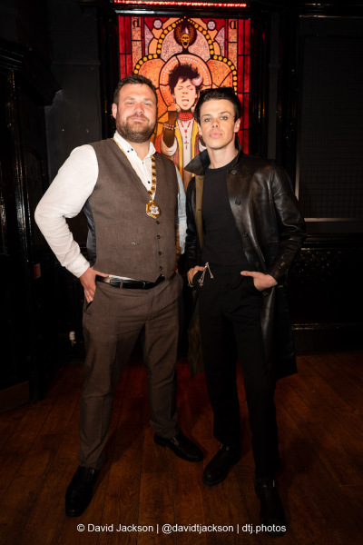 Yungblud with Milton Keynes Mayor James Lancaster at the Craufurd Arms in Milton Keynes on Tuesday, May 27. Photo by David Jackson.