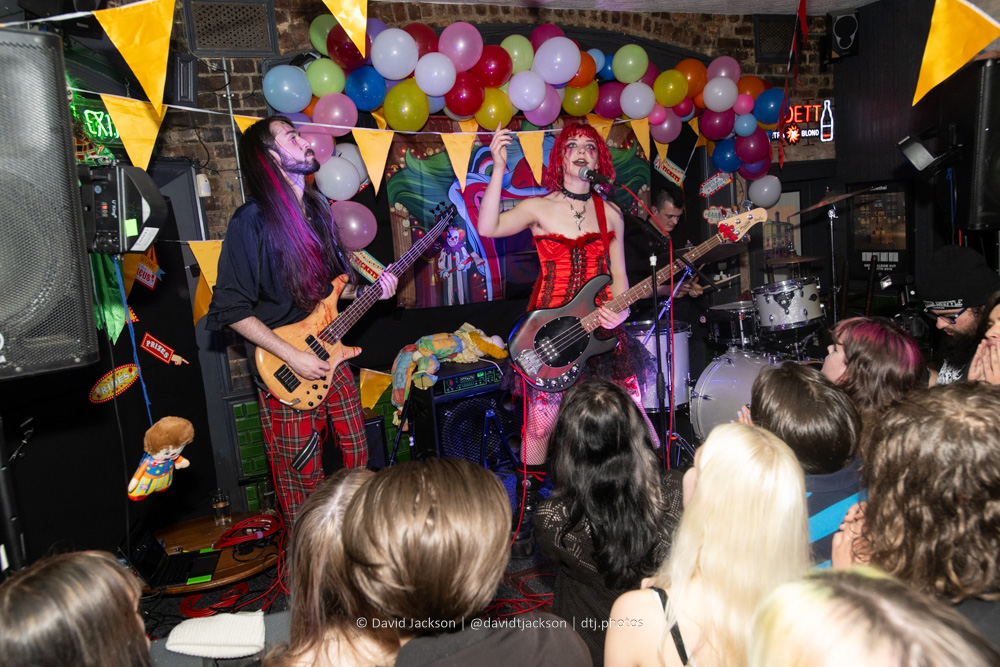 Bex on stage at The Garibaldi in Northampton.