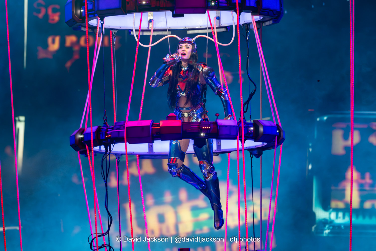 Katy Perry on stage at the Utilita Arena in Birmingham on Saturday, October 11, 2025. Photo by David Jackson.