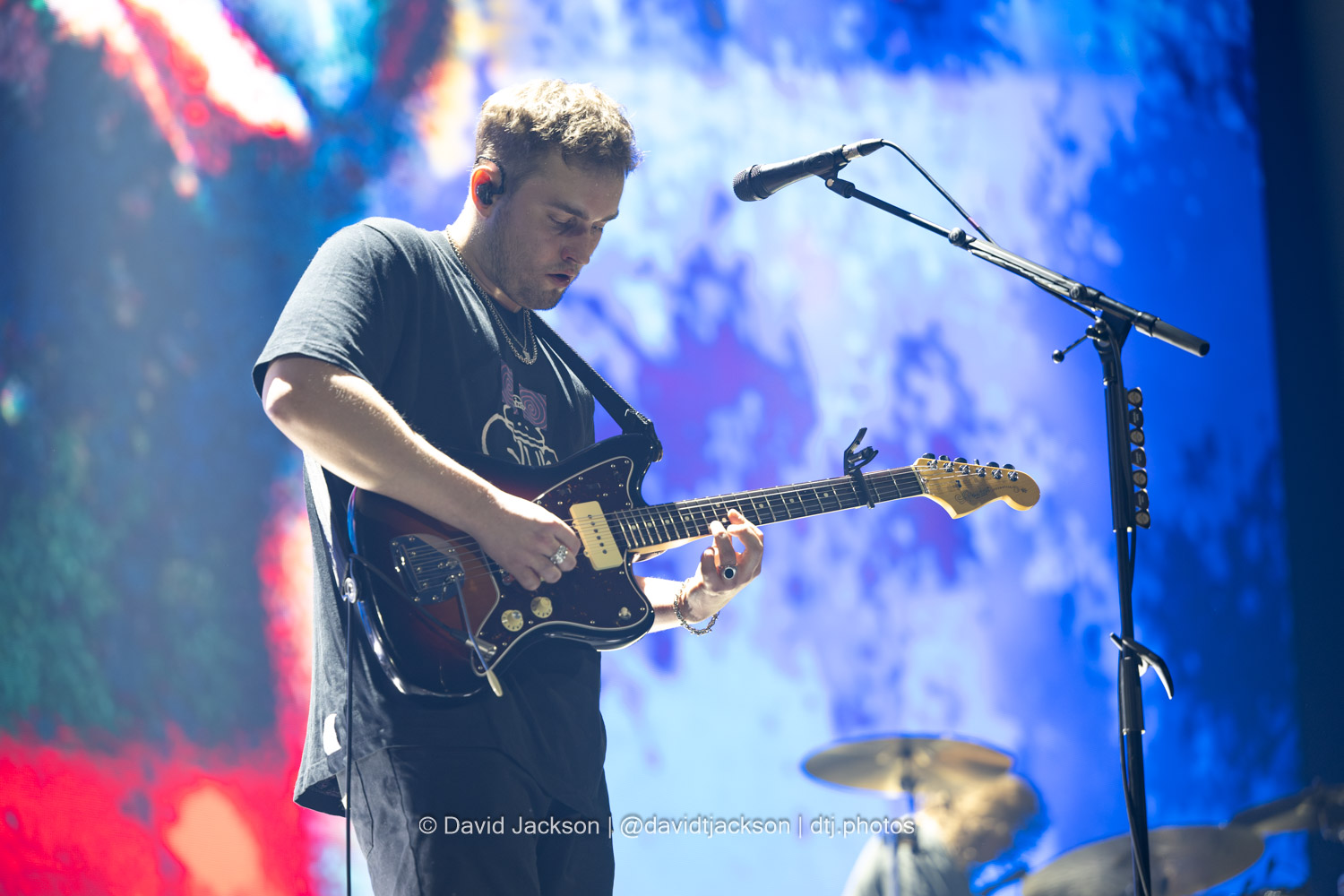 Sam Fender on stage at the Utilita Arena in Birmingham on Friday, December 13, 2024. Photo by David Jackson.
