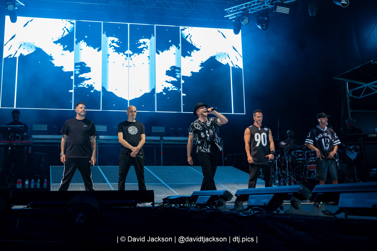Five on stage at Live at the Abbey, held in the grounds of Delapré Abbey in Northampton on Friday, July 24, 2026, Photo by David Jackson.